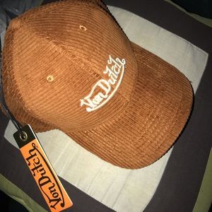 Brown Corduroy Von Dutch Cap